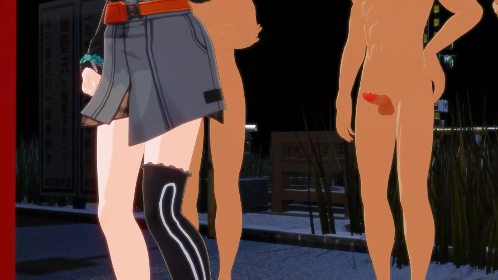 Hentai anime featuring characters tomcat with round butts